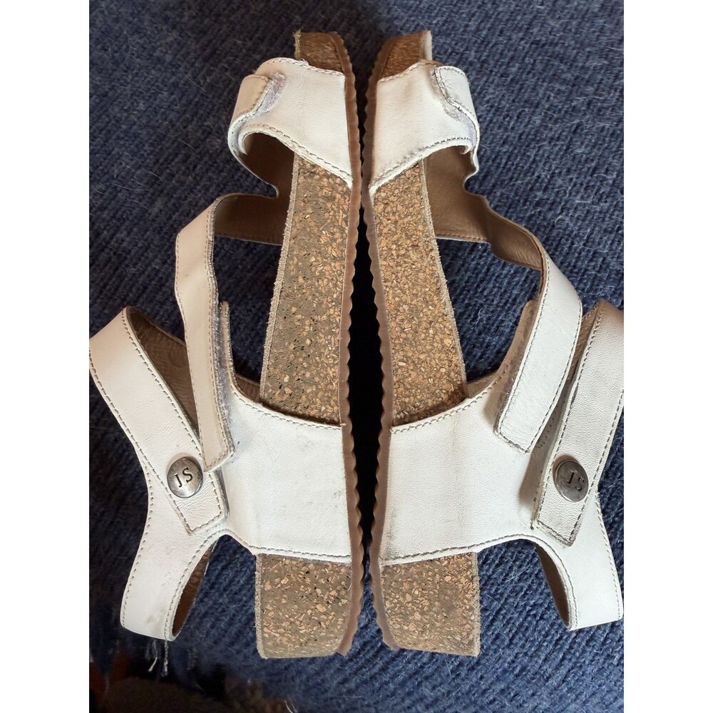 Josef Seibel Tonga 25 Adjustable Sandal White Leather Size EU 39, US 8-8.5 - Picture 9 of 11